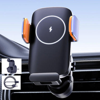 Smart Induction Wireless Charger Car Cell Phone Holder Solar Fast Charging Air Vent Navigation Stand