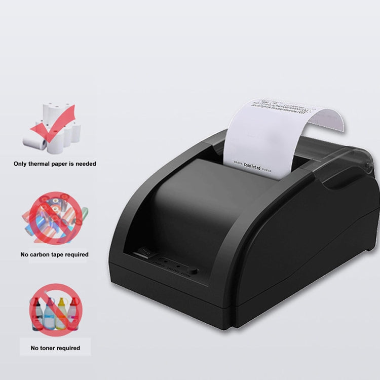 58mm USB Computer Version+Mobile Bluetooth Automatic Order Takeout Receipt Cashier Thermal Printer, US Plug, UK Plug, EU Plug