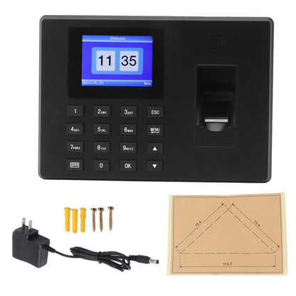 Fingerprint Recognition Voice Broadcast Smart Report Generation Attendance Machine, Gold US Plug, Gold UK Plug, Black US Plug, Black EU Plug, Black UK Plug