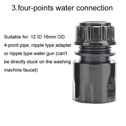 Household High Pressure Car Wash Metal Water Jet Car Brushing Booster Nozzle, 4 Connector+5m Pipe, 2 Clamps