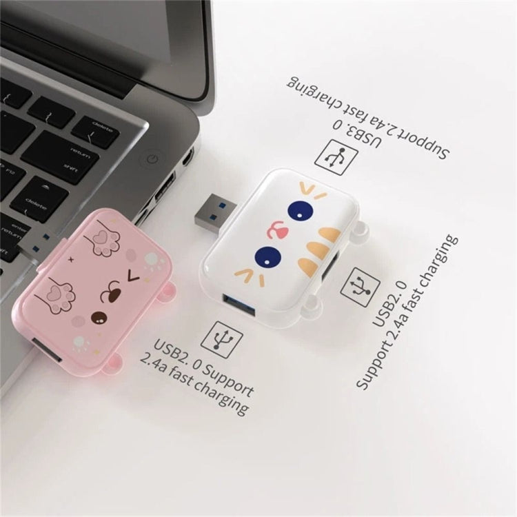 3 In 1 Type-C Docking Station USB Hub For iPad / Phone Docking Station, 3H HDMI+PD+USB3.0 Pink