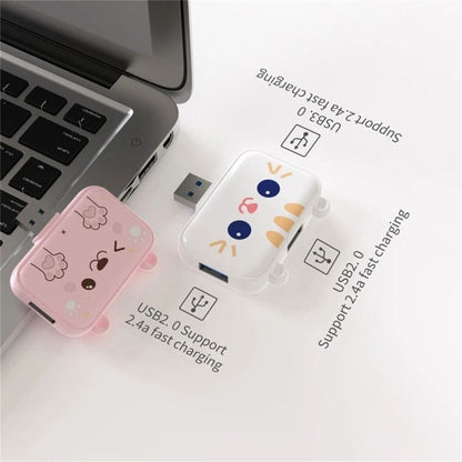 3 In 1 Type-C Docking Station USB Hub For iPad / Phone Docking Station, 3H HDMI+PD+USB3.0 Pink, 3C USB3.0+USB2.0 x 2 Pink, 3A USB3.0+USB2.0 x 2 Pink