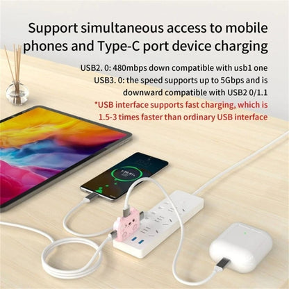 3 In 1 Type-C Docking Station USB Hub For iPad / Phone Docking Station, 3H HDMI+PD+USB3.0 Pink, 3C USB3.0+USB2.0 x 2 Pink, 3A USB3.0+USB2.0 x 2 Pink