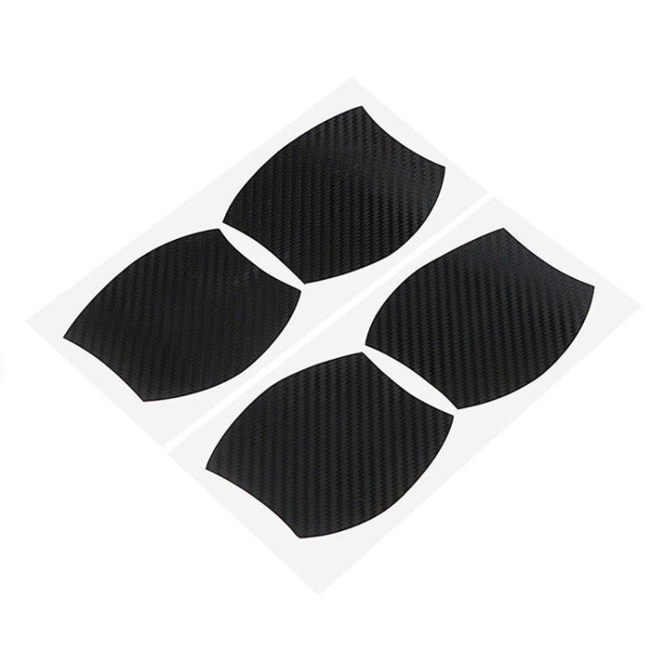 3 Sets Car Door Wrist Handle Protective Stickers Carbon Fiber Handle Protector