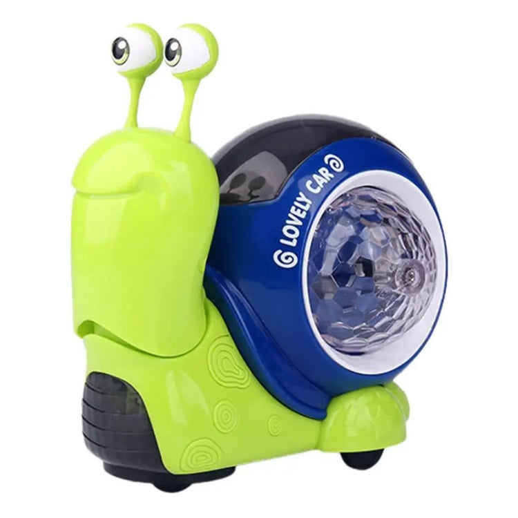 Children Electrical Crawling Snail Toys Sound And Light Projection Snail Fun Toys, Snail Gray, Snail Green