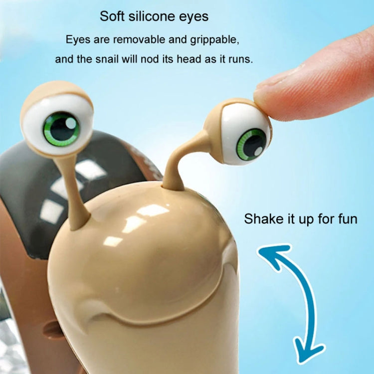 Children Electrical Crawling Snail Toys Sound And Light Projection Snail Fun Toys, Snail Gray, Snail Green