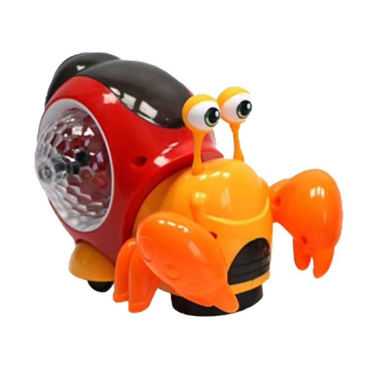 Crawling Hermit Crab Educational Electrical Toys Universal Music Light Projection Cartoon Children Toys, Hermit Crab Blue, Hermit Crab Orange