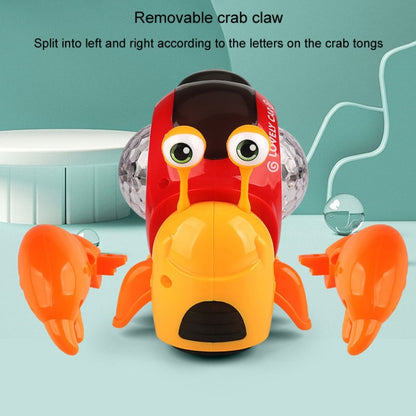 Crawling Hermit Crab Educational Electrical Toys Universal Music Light Projection Cartoon Children Toys, Hermit Crab Blue, Hermit Crab Orange