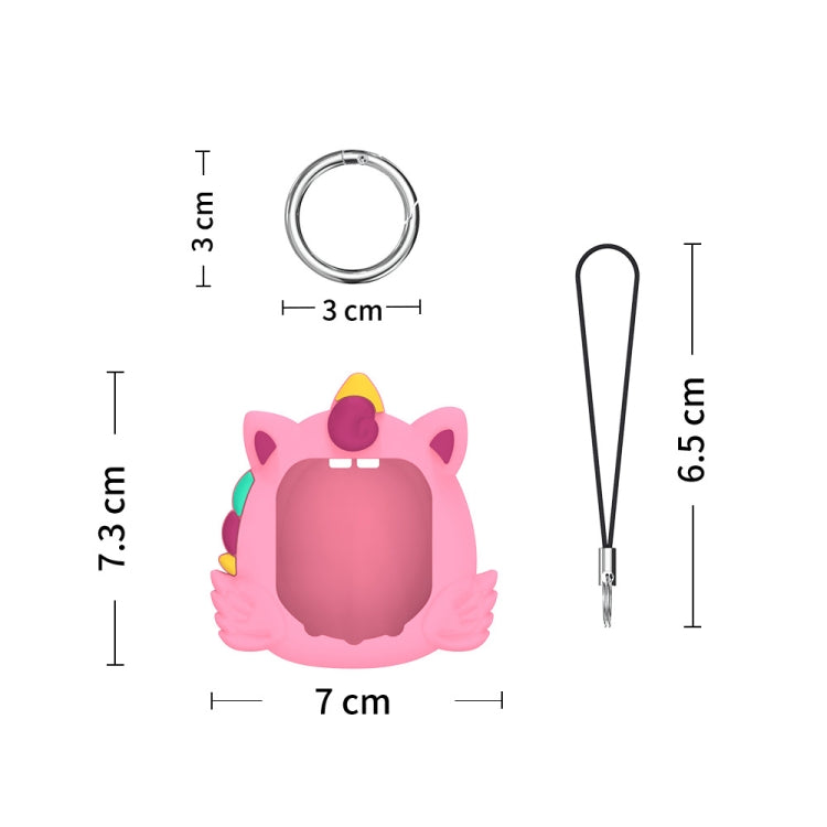 For Tamagotchi Uni (2023) Pet Game Console Silicone Protective Case, Pink Cartoon