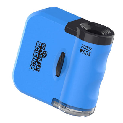 60x Portable Mini Microscope Pendant With LED Lights Outdoor Exploration Observation Fun Kids Toys