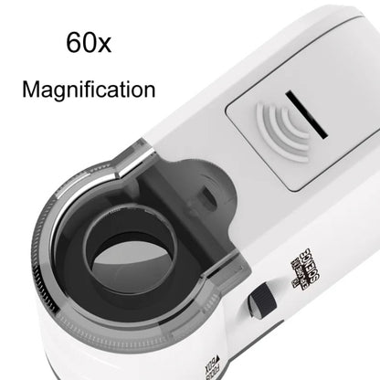 60x Portable Mini Microscope Pendant With LED Lights Outdoor Exploration Observation Fun Kids Toys