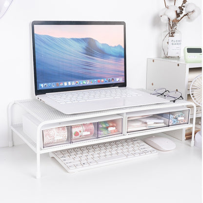 Computer Monitor Elevated Bracket Desk Wrought Iron Rack Organizer, Standard Single Layer, Deepen Single Layer, Double Layer, Double Layer Split, Deepen Dual Layer, Deepen Dual Layer Split