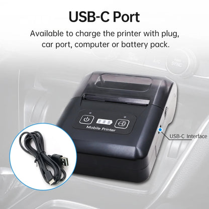 58mm Portable USB Charging Home Phone Bluetooth Thermal Printer, US Plug, EU Plug, UK Plug
