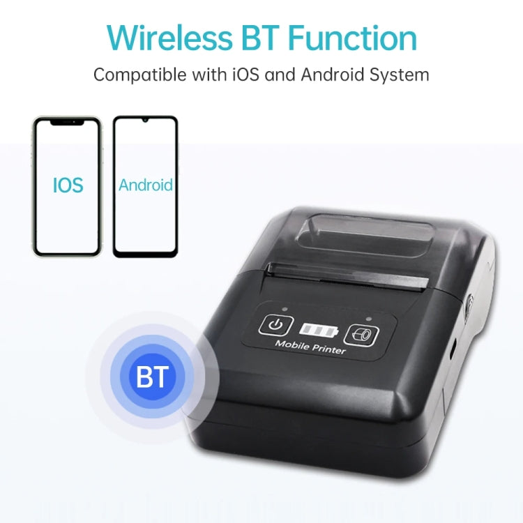 58mm Portable USB Charging Home Phone Bluetooth Thermal Printer, US Plug, EU Plug, UK Plug