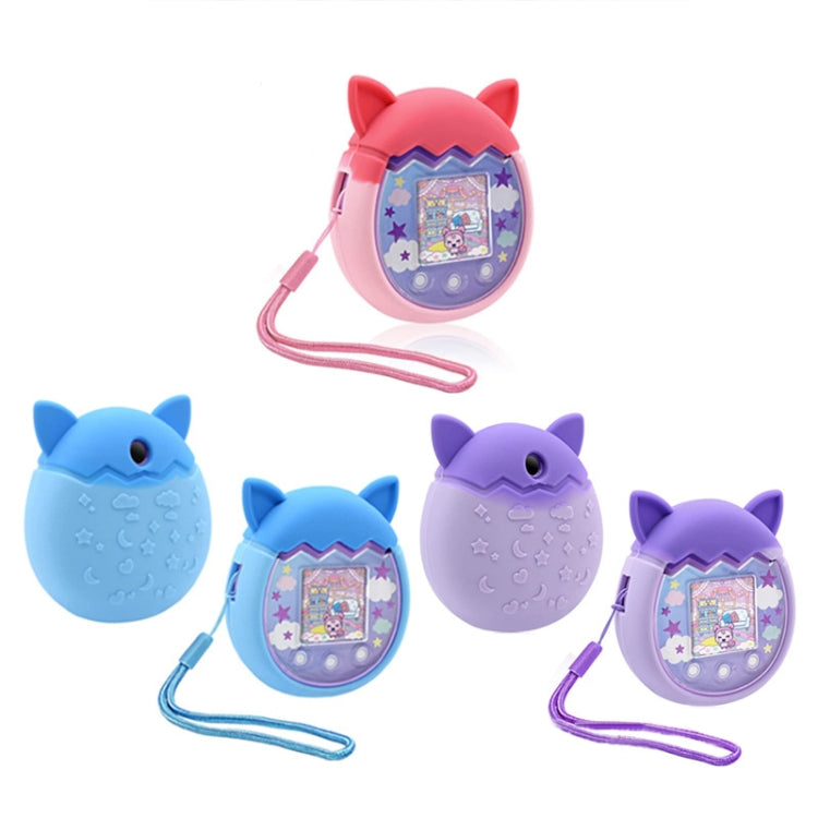 For Tamagotchi Pix Cartoon Electronic Pet Game Console Anti-Slip And Anti-Fall Silicone Protective Cover, Blue, Pink, Purple