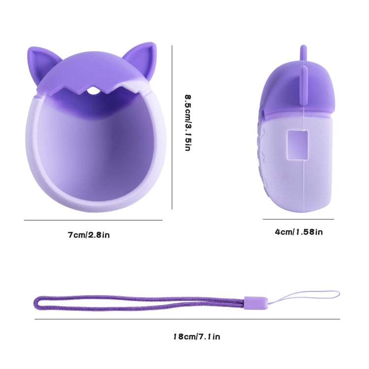 For Tamagotchi Pix Cartoon Electronic Pet Game Console Anti-Slip And Anti-Fall Silicone Protective Cover, Blue, Pink, Purple