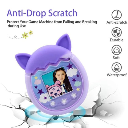 For Tamagotchi Pix Cartoon Electronic Pet Game Console Anti-Slip And Anti-Fall Silicone Protective Cover, Blue, Pink, Purple