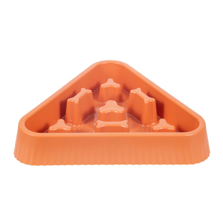 Triangle Bone Pet Slow Food Bowl Dogs Cats Eating Bowls, Pink, Yellow, Blue