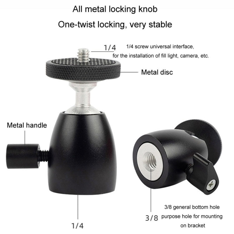 Q39 360 Degree Rotating Ball Tripod Projector Shooting Heads Accessories Cell Phone DSLR Camera Heads, 360 Degree Rotating Ball Tripod Heads