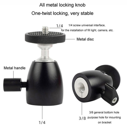 Q39 360 Degree Rotating Ball Tripod Projector Shooting Heads Accessories Cell Phone DSLR Camera Heads, 360 Degree Rotating Ball Tripod Heads
