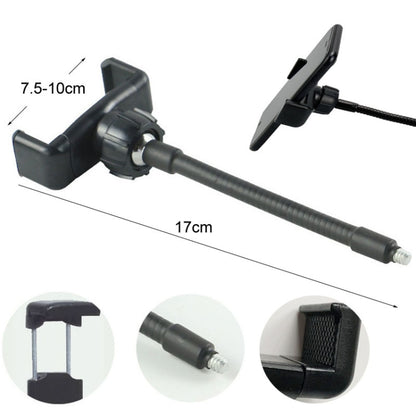 Live Beauty Ring Light Phone Clip 360 Rotating Heads Hose Clamp Stand, 360 Rotating Heads Hose Clamp Stand