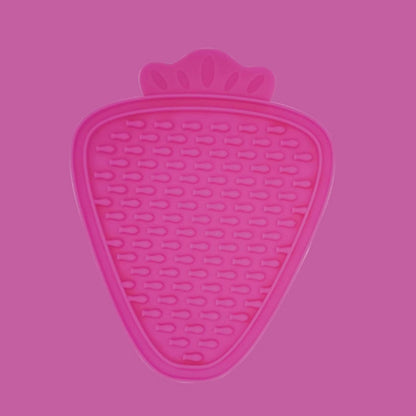Silicone Pet Licking Mat Suction Cup Carrot Shape Placemat Cat and Dog Food Retarder, Yellow, Rose Red, Orange