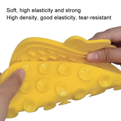 Silicone Pet Licking Mat Suction Cup Carrot Shape Placemat Cat and Dog Food Retarder, Yellow, Rose Red, Orange