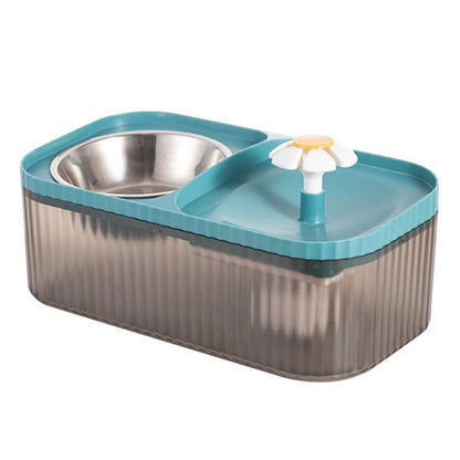 Feed Water Machine Automatic Feeder Cat Dog Drink Water Heater Pet Smart Feeding Bowl, White, Pink, Blue