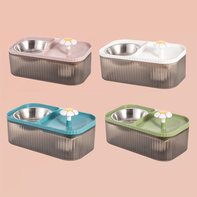 Feed Water Machine Automatic Feeder Cat Dog Drink Water Heater Pet Smart Feeding Bowl, White, Pink, Blue