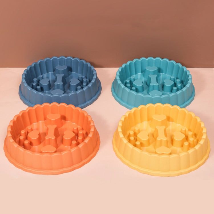 Slow Food Bowl Anti Choking Dog Bowl Cat Dog Food Bowl, Orange, Green, Blue