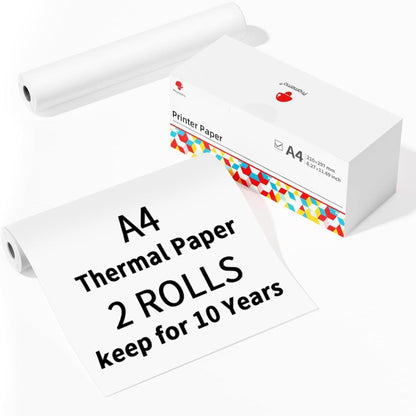 Writing Quick-Drying Thermal Paper 10-Year Long-Lasting For M832 / M833 / M834 / M835 Printer, Phomemo 3rolls /Box 53mm, Phomemo 3rolls /Box 80mm, Phomemo 3rolls /Box 110mm, Phomemo 2rolls /Box A4, Phomemo 4rolls /Box A4, Phomemo 2rolls /Box Letter