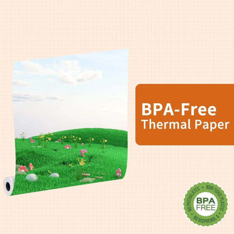 Writing Quick-Drying Thermal Paper 10-Year Long-Lasting For M832 / M833 / M834 / M835 Printer, Phomemo 3rolls /Box 53mm, Phomemo 3rolls /Box 80mm, Phomemo 3rolls /Box 110mm, Phomemo 2rolls /Box A4, Phomemo 4rolls /Box A4, Phomemo 2rolls /Box Letter