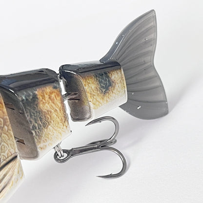 With Tongue Plate 3 Section Bionic Fish Lua Sea Fishing Freshwater Universal Floating Fake Bait