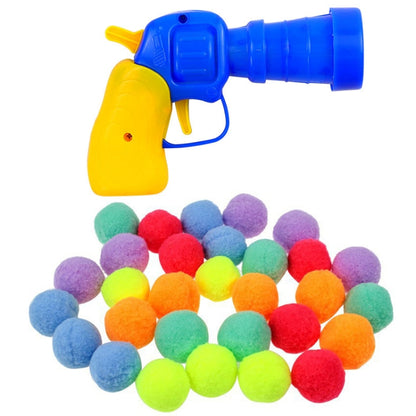 Cat Interactive Plush Toy Silent Plush Ball Launcher Pet Toy Balls, Launcher + 100 Balls, Launcher + 50 Balls, Launcher + 30 Balls, Launcher + 20 Balls