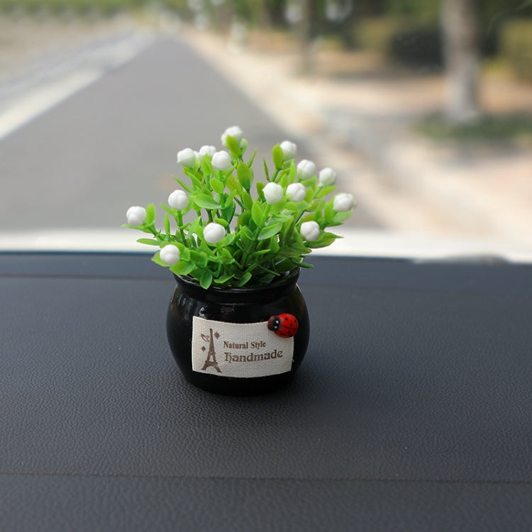 Mini Car Potted Ornaments Decoration Simulated Flower Pots, Lucky Fruit White Bottle, Lucky Fruit Black Bottle, Stop Talking Jar, Zen Jar