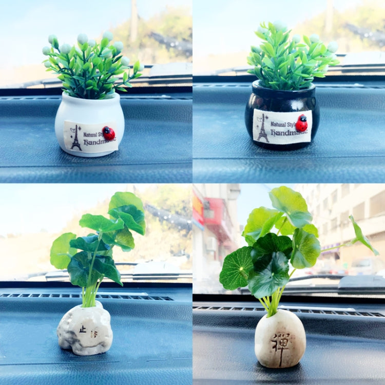 Mini Car Potted Ornaments Decoration Simulated Flower Pots, Lucky Fruit White Bottle, Lucky Fruit Black Bottle, Stop Talking Jar, Zen Jar