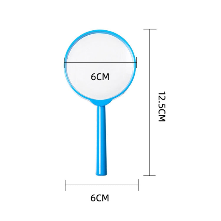4pcs Children Color Magnifier 60mm Handheld Plastic Magnifying Glass, Color Random Delivery, 60mm 5X