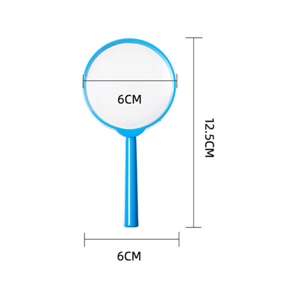 4pcs Children Color Magnifier 60mm Handheld Plastic Magnifying Glass, Color Random Delivery, 60mm 5X