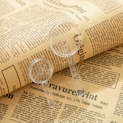 10pcs 3X Magnifying Glass Plastic Transparent Integrated Handheld HD Children Toy Magnifier, 40mm, 28mm
