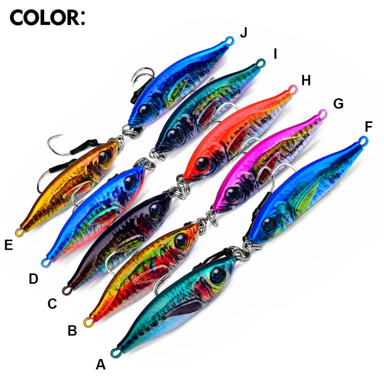 PROBEROS  LF136 Fishing Lure 3D Spray Painted Imitation Bait Long Casting Freshwater Fishing Warbler Bass Leader Lure, 40g, 60g, 30g, 80g