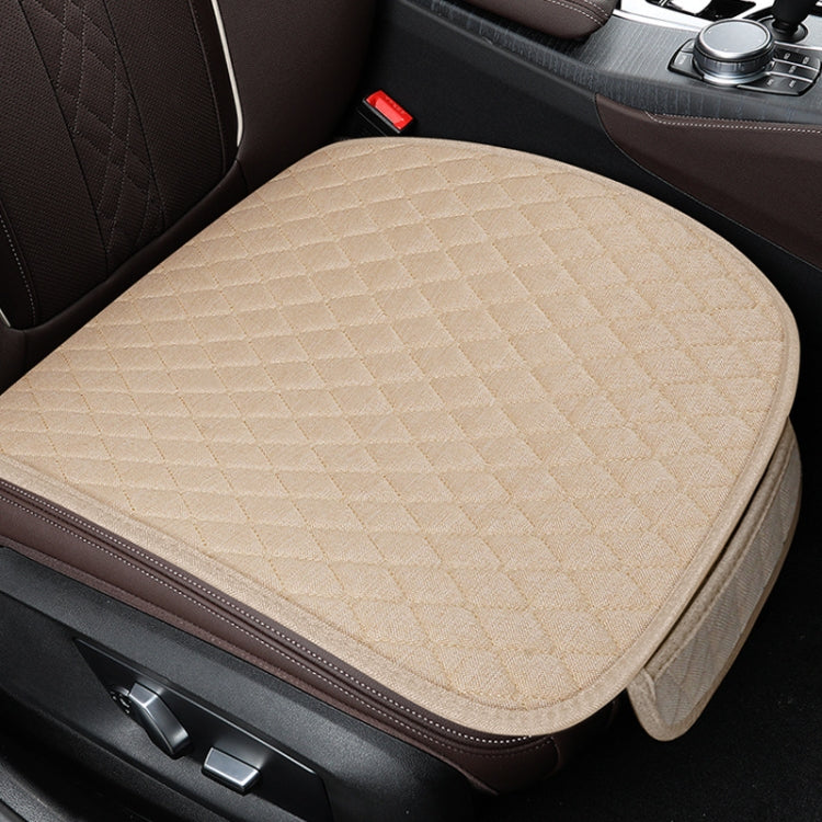 Non-Slip Rhombus Imitation Linen Car Seat Cushion, Brown Front Row, Beige Front Row, Black Front Row, Gray Front Row, Black Back Row, Gray Back Row, Beige Back Row, Brown Back Row