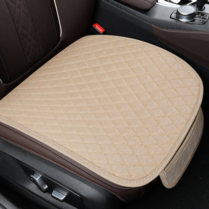 Non-Slip Rhombus Imitation Linen Car Seat Cushion, Brown Front Row, Beige Front Row, Black Front Row, Gray Front Row, Black Back Row, Gray Back Row, Beige Back Row, Brown Back Row