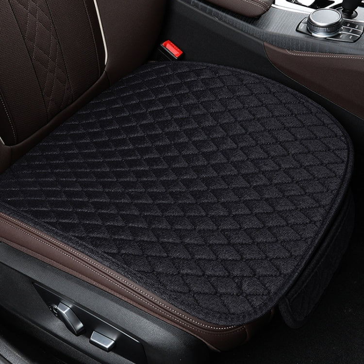 Non-Slip Rhombus Imitation Linen Car Seat Cushion, Brown Front Row, Beige Front Row, Black Front Row, Gray Front Row, Black Back Row, Gray Back Row, Beige Back Row, Brown Back Row