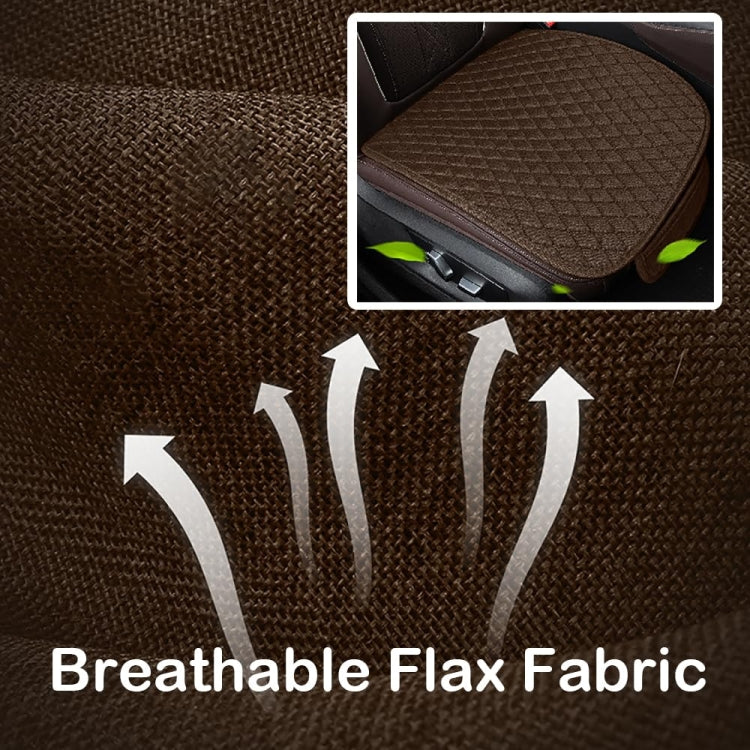 Non-Slip Rhombus Imitation Linen Car Seat Cushion, Brown Front Row, Beige Front Row, Black Front Row, Gray Front Row, Black Back Row, Gray Back Row, Beige Back Row, Brown Back Row