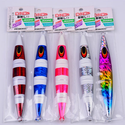 PROBEROS F125 Jogging Steelhead Deep Sea Boat Fishing Lure Rapid Sinking Sea Fishing Fake Bait, 30g, 100g, 150g, 200g, 250g, 60g