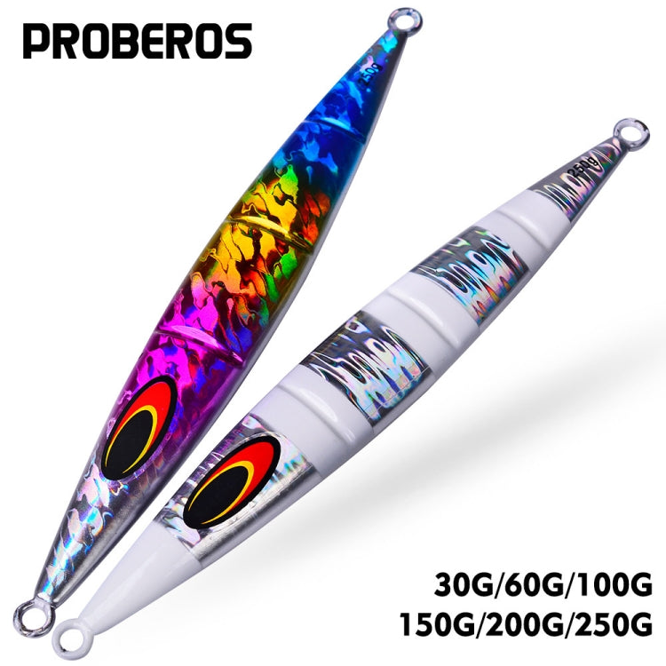 PROBEROS F125 Jogging Steelhead Deep Sea Boat Fishing Lure Rapid Sinking Sea Fishing Fake Bait, 30g, 100g, 150g, 200g, 250g, 60g