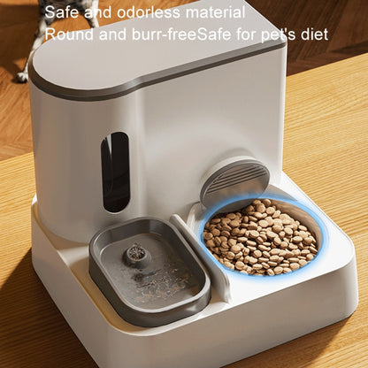 Pet Food Bowl Dog Drinking Fountain Cat Mobile Water Dispenser Automatic Feeding Water Feeder, Basic Gray, Basic Green, Upgrade Gray+Stainless Steel Bowl
