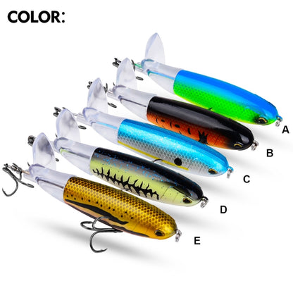 PROBEROS DW601 360 Degree Rotating Propeller Lures Topwater Tethered Tractor Floating Fake Fish Bait, 11.5cm/16.5g, 14.5cm/32.5g, 10.5cm/13.5g