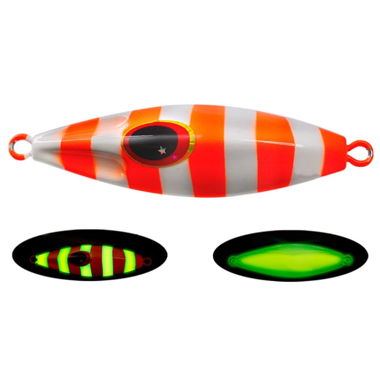 PROBEROS LF124 Deep Sea Iron Plate Lead Fish Fishing Lure Slow Sinking Rocking Luminous Boat Fishing Bait, 30g, 40g, 60g, 80g, 100g, 120g