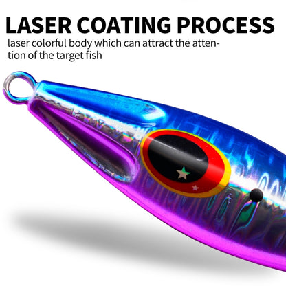 PROBEROS LF124 Deep Sea Iron Plate Lead Fish Fishing Lure Slow Sinking Rocking Luminous Boat Fishing Bait, 30g, 40g, 60g, 80g, 100g, 120g